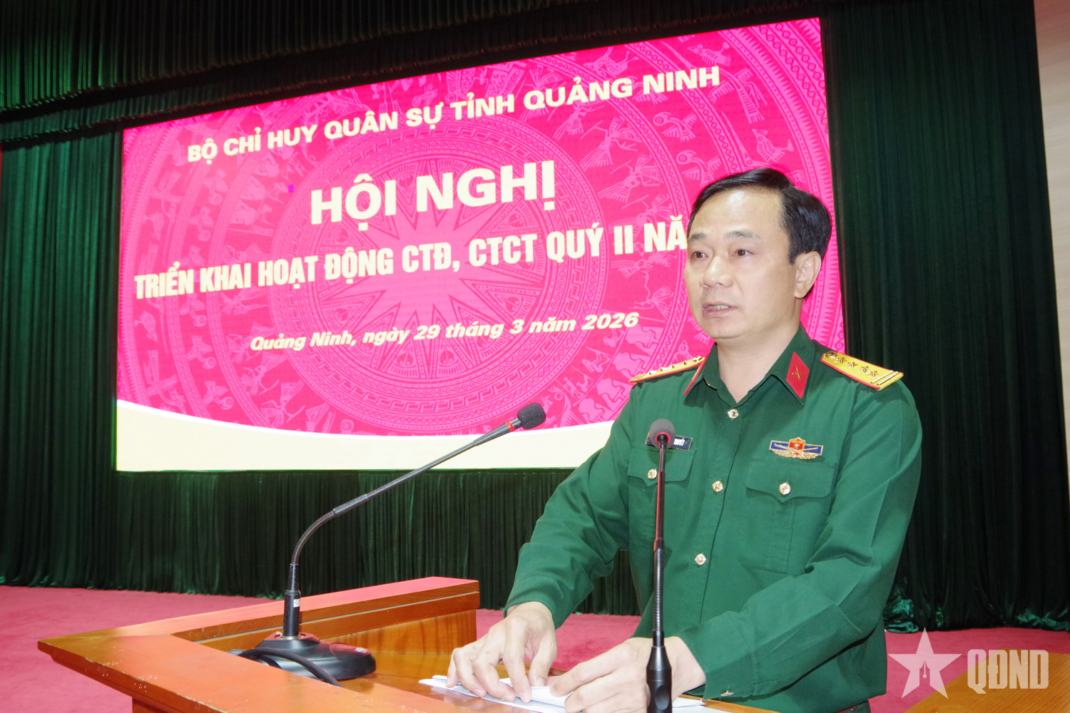 Bộ CHQS tỉnh Quảng Ninh triển khai công tác Đảng, công tác chính trị quý II năm 2026